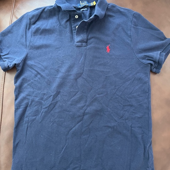 Polo Ralph Lauren Shirt - Large - Custom Slim Fit -Navy Blue - Picture 6 of 8